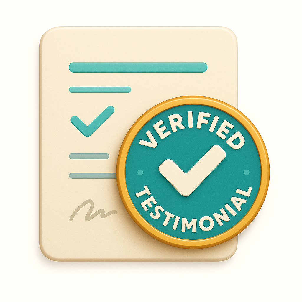 verified testimonial image